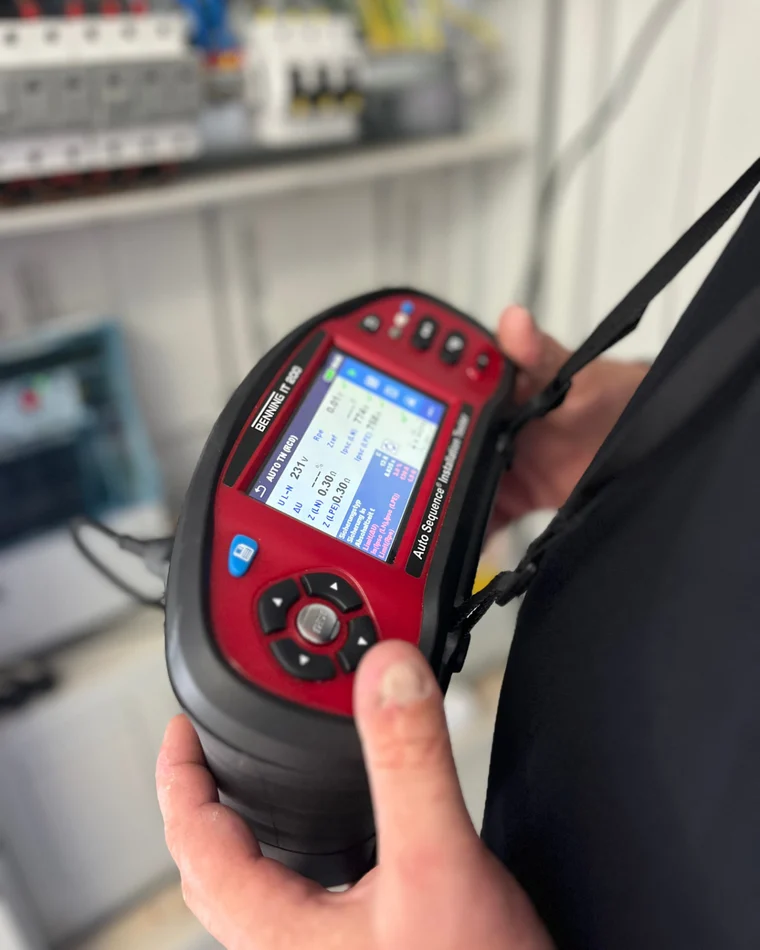 Professionelle Sicherheitsüberprüfung einer elektrischen Anlage mit moderner Messtechnik